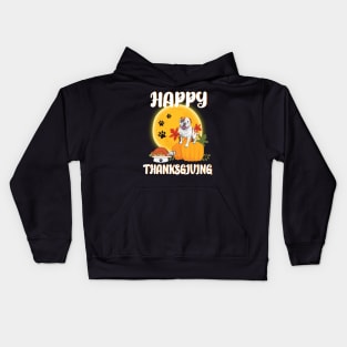 Catahoula Bulldog Seeing Turkey Dish Happy Halloween Thanksgiving Merry Christmas Day Kids Hoodie